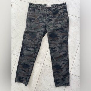 Nili Lotan Cropped Camouflage Pants